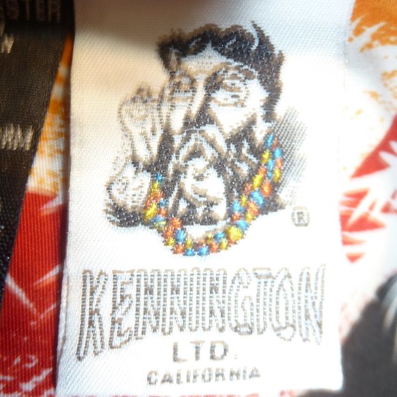 - Summer sale- KENNINGTON LTD men's palm tree-print HAWAIIAN Shirt./ XL - Picture 7 of 9